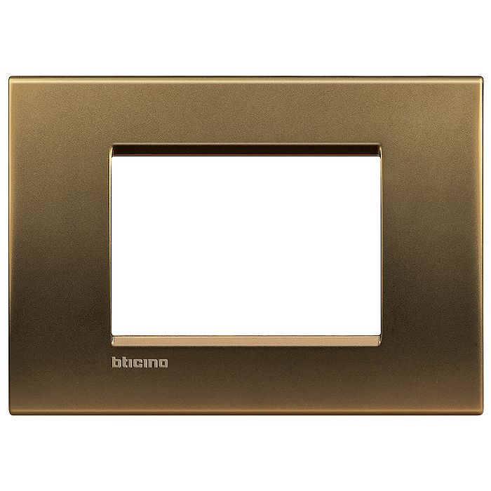 Рамка 3 модуля BTicino LIVING LIGHT, бронзовый, LNA4803BZ