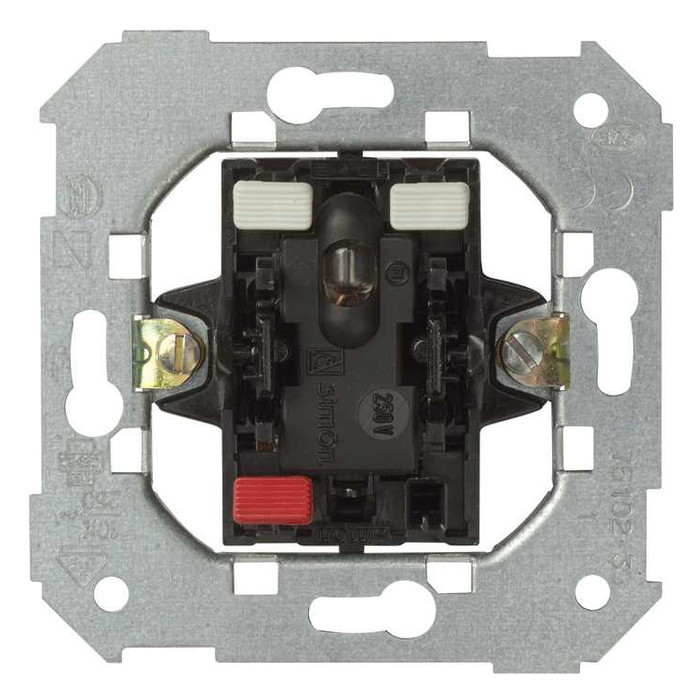 Выключатель 1-клавишного Simon SIMON 75 с подсветкой, 2500 Вт, 75102-39