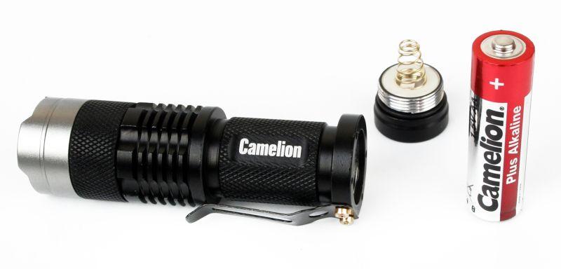 Фонарь LED5135 (LED XPE ZOOM 3 реж 1хLR6 алюм. блистер черн.) Camelion 12915