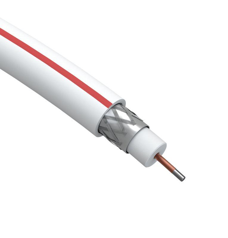 Кабель коаксиальный SAT 50 M.CCS/оплетка Al 75проц. PVC Simple бел.