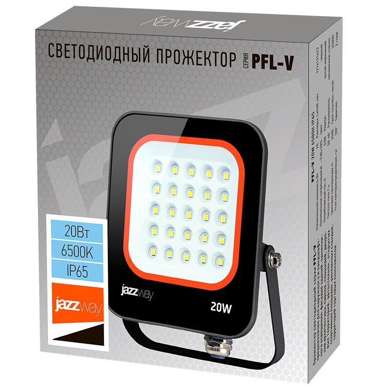 Прожектор светодиодный PFL-V 20Вт 6500К IP65 JazzWay 5039698