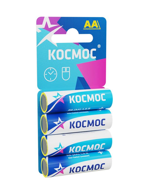 Элемент питания солевой AA/R6 4хBL (блист.4шт) КОСМОС KOCR64BL