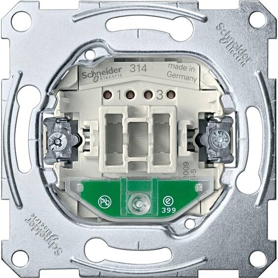 Выключатель перекрестный одноклавишный Schneider Electric коллекции Merten с подсветкой, MTN3637-0000