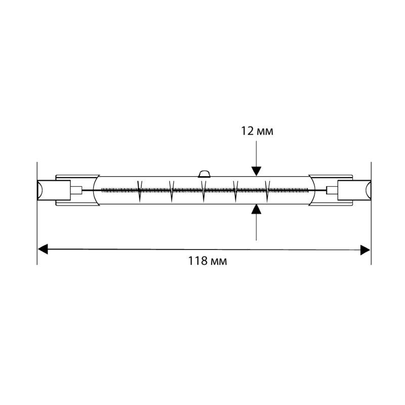 Лампа галогенная J118 150Вт линейная R7s 3000К 240В лин. 118мм Camelion 2934