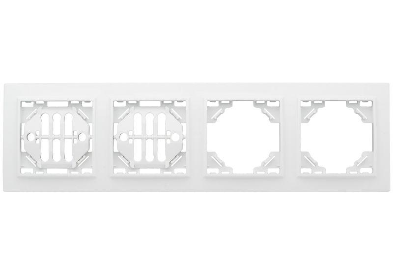 Рамка 4-м Минск горизонтальная белый Basic EKF ERM-G-304-10