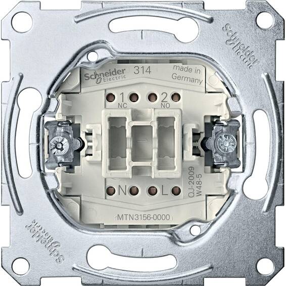 Механизм переключателя 1-клавишного кнопочного Schneider Electric коллекции Merten, MTN3156-0000